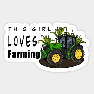 This Girl Loves Farming Sticker